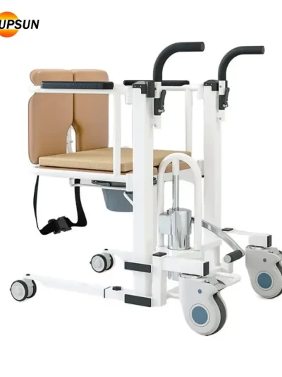 Hydraulic Patient Transfer Wheelchair with Commode