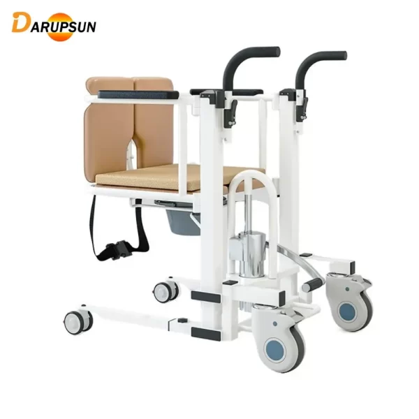 Hydraulic Patient Transfer Wheelchair with Commode