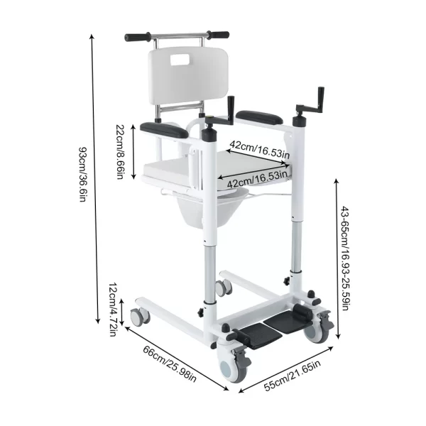 Heavy Duty Lift Transfer Chair - Image 6