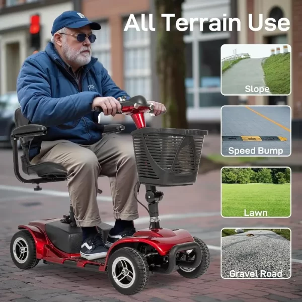 Scooter for Adults and Senior, Compact Heavy Duty Mobile Powered Wheelchair D - Image 5