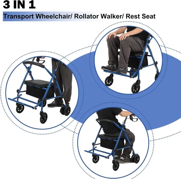 All-Terrain 2 in 1 Rollator Walker - Image 5