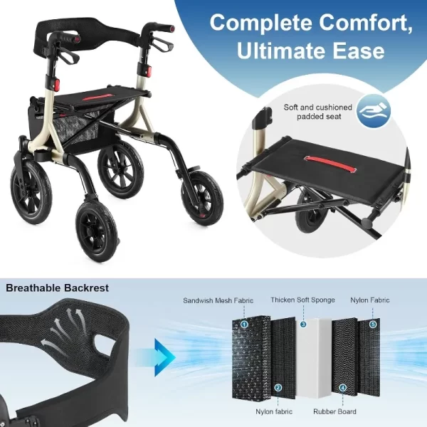 Rollator Walker with Seat - Image 5