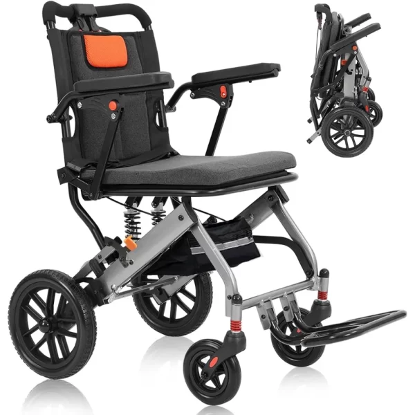 Foldable Transport Wheelchair