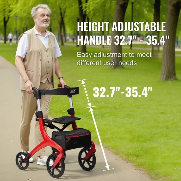 Lightweight Aluminum Rolling Walker - Image 3