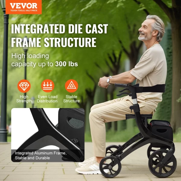 SucceBuy Folding Rollator Walker for Seniors - Image 2