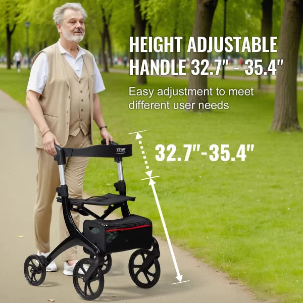 SucceBuy Folding Rollator Walker for Seniors - Image 3