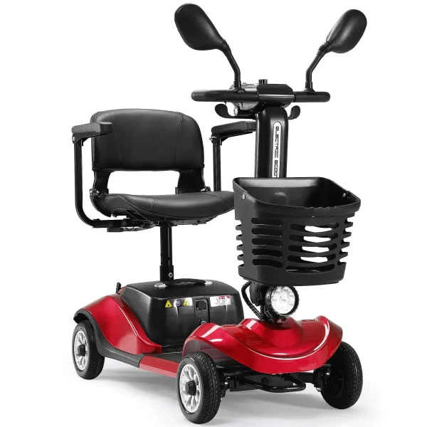 Foldable Electric Mobility Scooter with Light and Basket