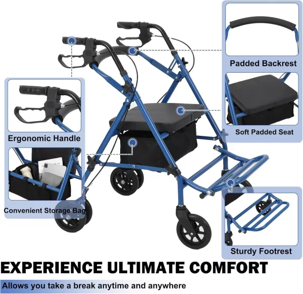 All-Terrain 2 in 1 Rollator Walker - Image 4